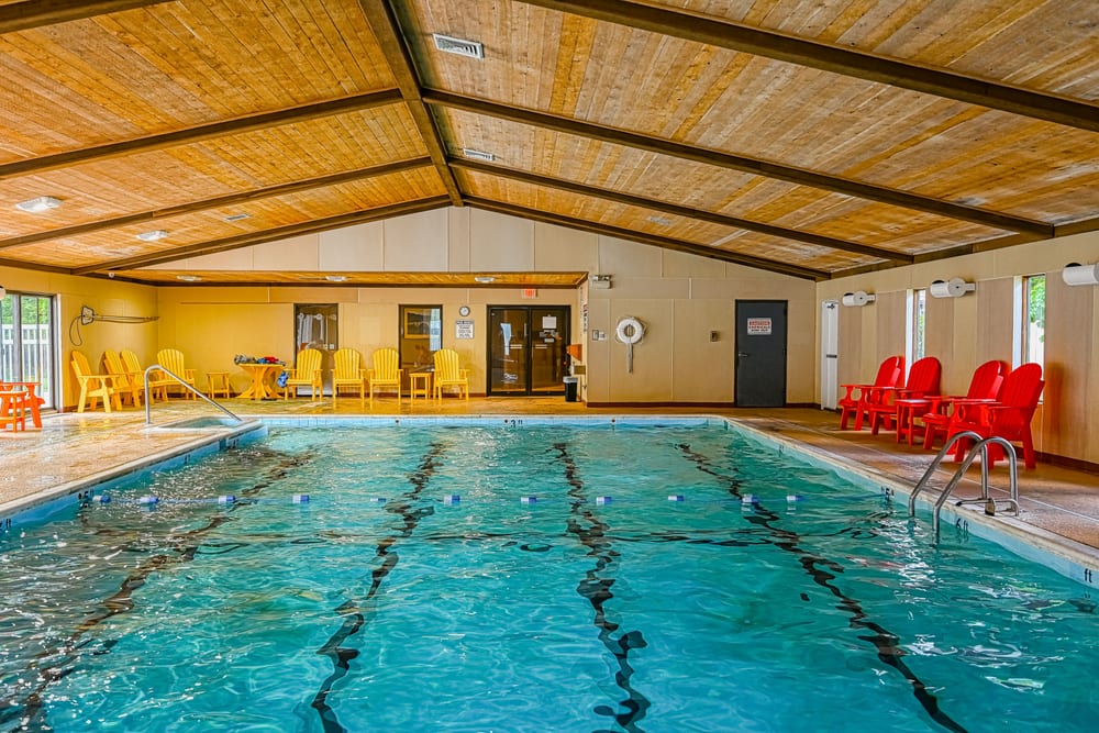 Indoor pool at a Deep Creek vacation home
